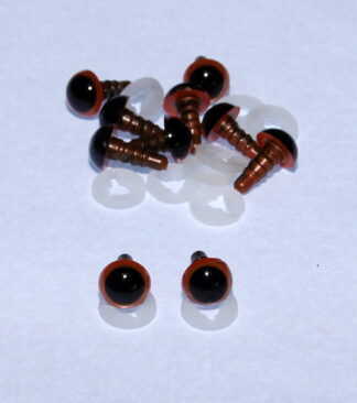 8mm Orange Glass Like Eyes