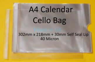 A4 Calendar Cello Bags