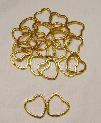 Gold Heart Double Loops