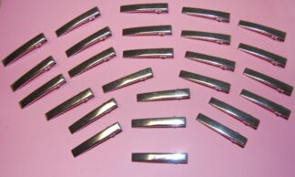 Pack of 50 - SILVER - 45mm Silver Alligator Hair Clips