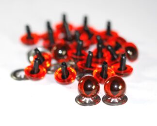 18mm Amber Cats Metal Back Eyes