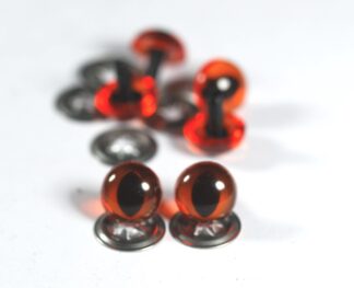 7.5mm Amber Cats Metal Back Eyes