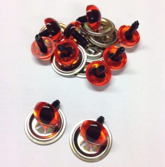 12mm Amber Cats Metal Back Eyes