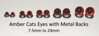 Amber Cat Eyes Metal Back