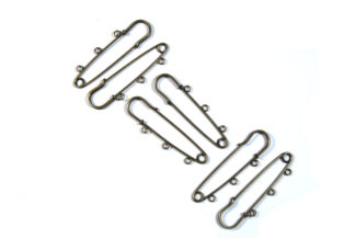 70mm AntiqueBronzeKiltPinsWRings