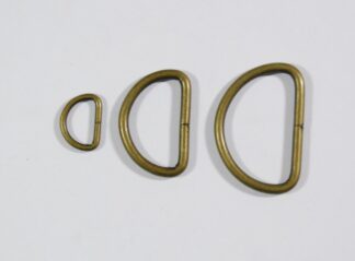 Antique Bronze Metal D Rings