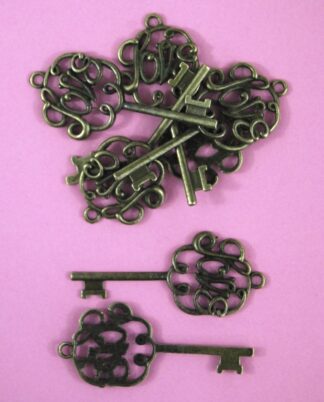 Antique Bronze Love Keys