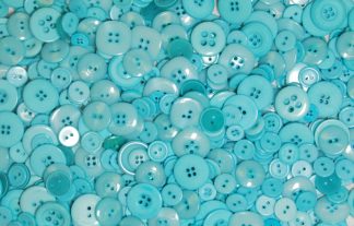 Pack of 100g - AQUA BLUE Buttons - Mixed Sizes for Sewing and Crafting 11mm to 25mm
