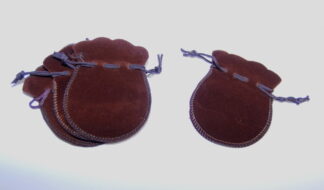 Brown - Round Velvet Bags