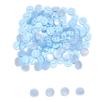 Baby Blue Mushroom Buttons - 10mm