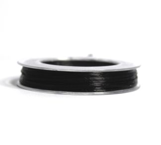 Pack of 1 Roll - 0.8mm x 10m Black Elastic Strong & Stretchy Beading Wire