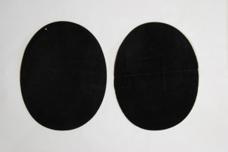 Pack of 1 Pair - Black Iron On Elbow Patches - 140mm x 110mm