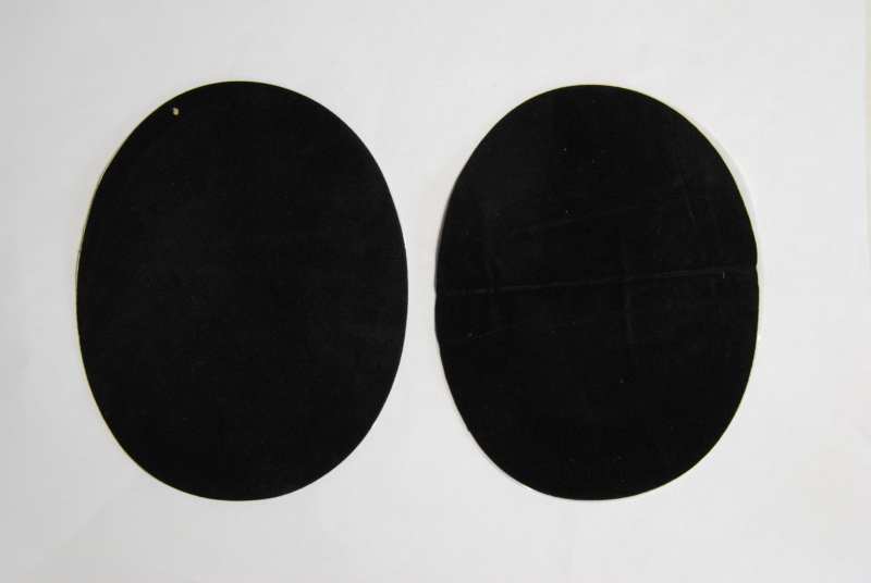 Pack of 1 Pair Black Iron On Elbow Patches 140mm x 110mm CelloExpress