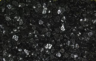 6mm Hearts - Black - Mini Buttons for Dolls & Soft Toys Clothes