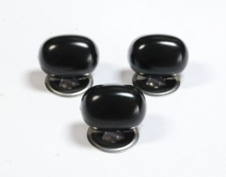 Pack of 3 - 11mm x 9mm Black Oval Noses Metal Backs - Character Animal Safety Nose for Soft Toys & Teddy Bears