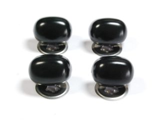 Pack of 4 - 22mm x 17mm Black Oval Noses Metal Backs - Character Animal Safety Nose for Soft Toys & Teddy Bears