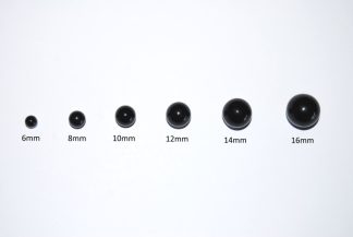 Pack of 10 - 10mm Black Pearl Ball Rivet Studs For Embellishing and Decoration