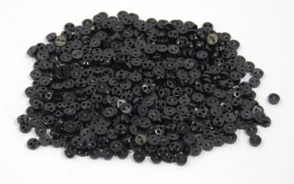 Mini Doll Buttons Black Circles