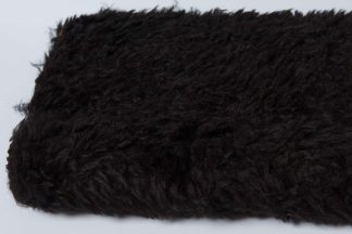 Curly Animal Fur Black - High Quality Fake Fur - 15mm Pile