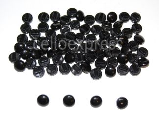Black Mushroom Buttons - 10mm