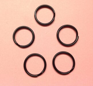 15mm Black Double Loops