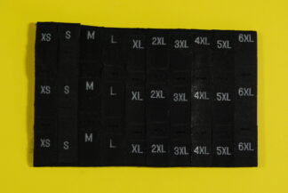Black Letter Size Labels