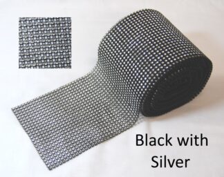 Black With Silver Diamante