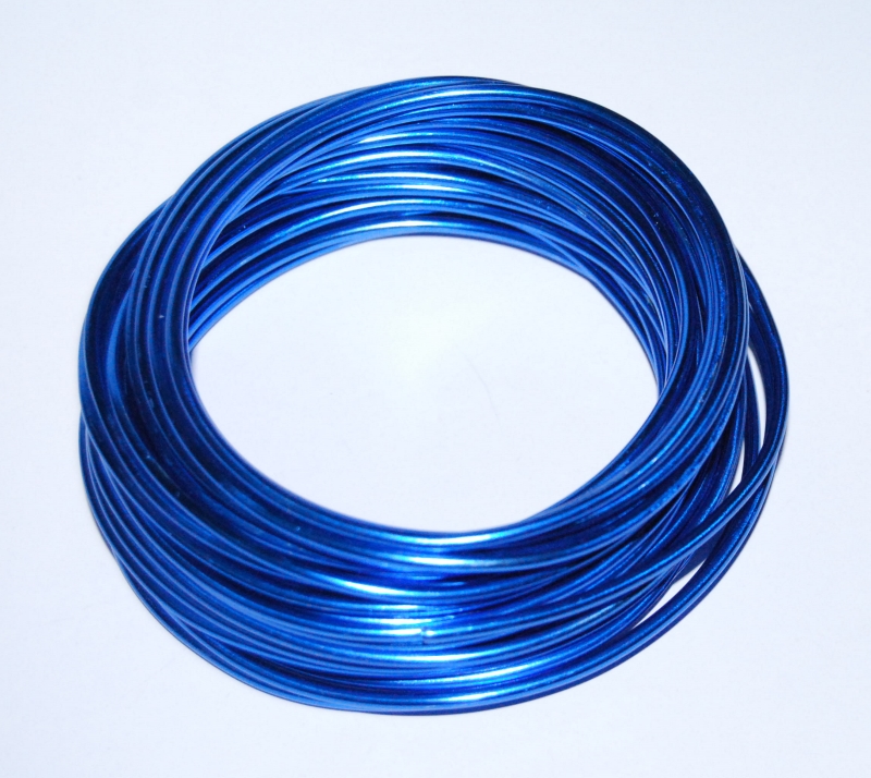 Pack of 1 - Royal Blue 3mm x 10m Aluminium Wire