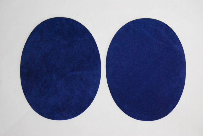Pack of 10 Pairs - Blue Iron On Elbow Patches - 140mm x 110mm