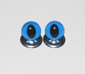 9mm Blue Cat Eyes Metal Backs