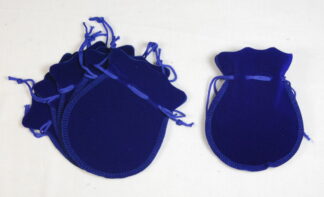 Blue - Round Velvet Bags
