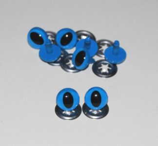 15mm Blue Cat Metal Back Eyes