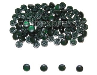 Bottle Green Mushroom Buttons - 10mm