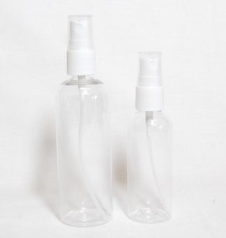 Pack of 2 - 100ml White - Empty Spray Bottles - Make-up and Beauty - Choice of Colours and Sizes