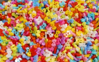 6mm Bowties - Mixed Colours - Mini Buttons for Dolls & Soft Toys Clothes