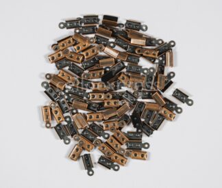 12mm x 5mm Red Copper Cord Ends - Pack of 100