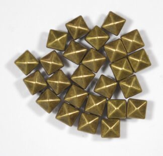 Pack of 25 - 8mm Brass Pyramid Rivets
