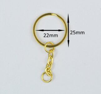 Bright Gold Loops with Keychains