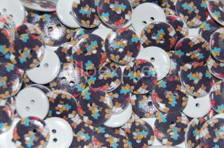 Printed Wooden Buttons - 20mm Butterfly