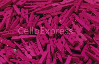 35mm Cerise Mini Wooden Pegs