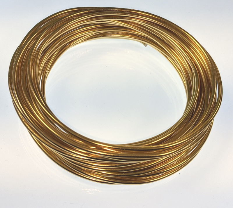 Pack of 1 - Champagne Yellow 3mm x 10m Aluminium Wire