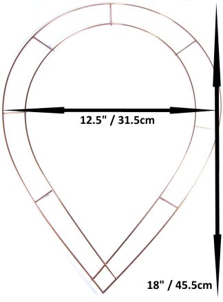 Flat Chaplet/Teardrop Metal Frame 18"/45.5cm - Florist Wreaths