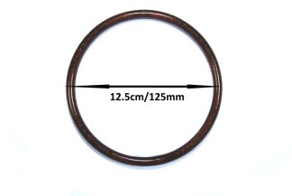 Plastic Bag Handles - 12.5cm Circle - Brown with Gold Sparkles - 1 Pair - For Purse Making