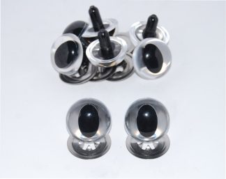 Pack of 4 Pairs - 18mm Clear Cat Crystal Eyes with Metal Backs