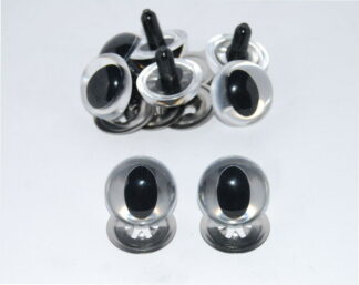 Pack of 4 Pairs - 21mm Clear Cat Crystal Eyes with Metal Backs