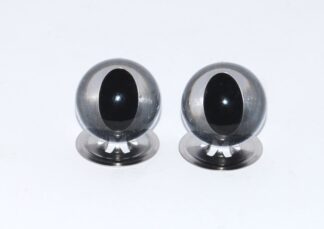 7.5mm Clear Cats Eyes Metal Back