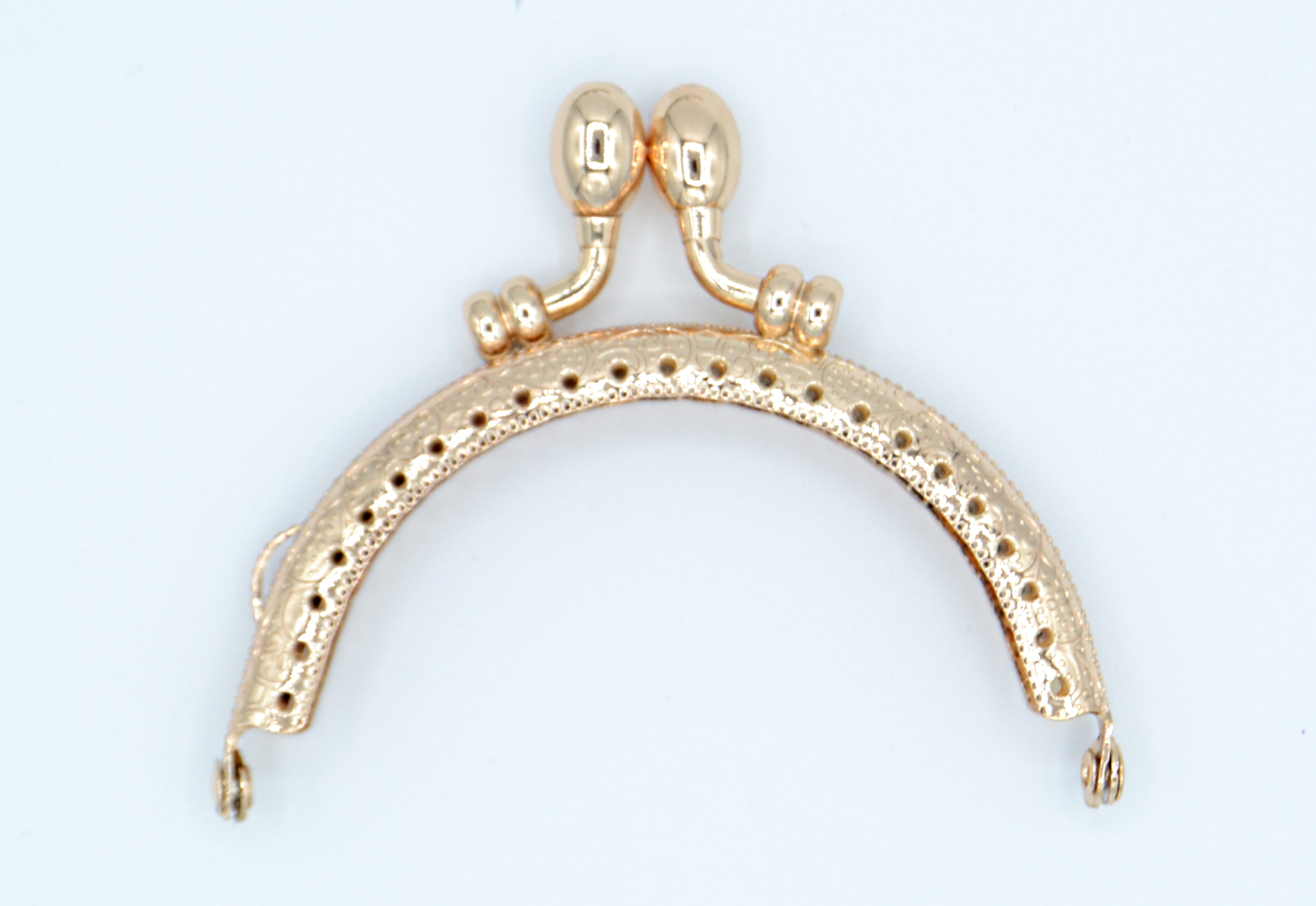 Pack of 10 - 3.25" Curved Type 14 Rose Gold Purse Clasps