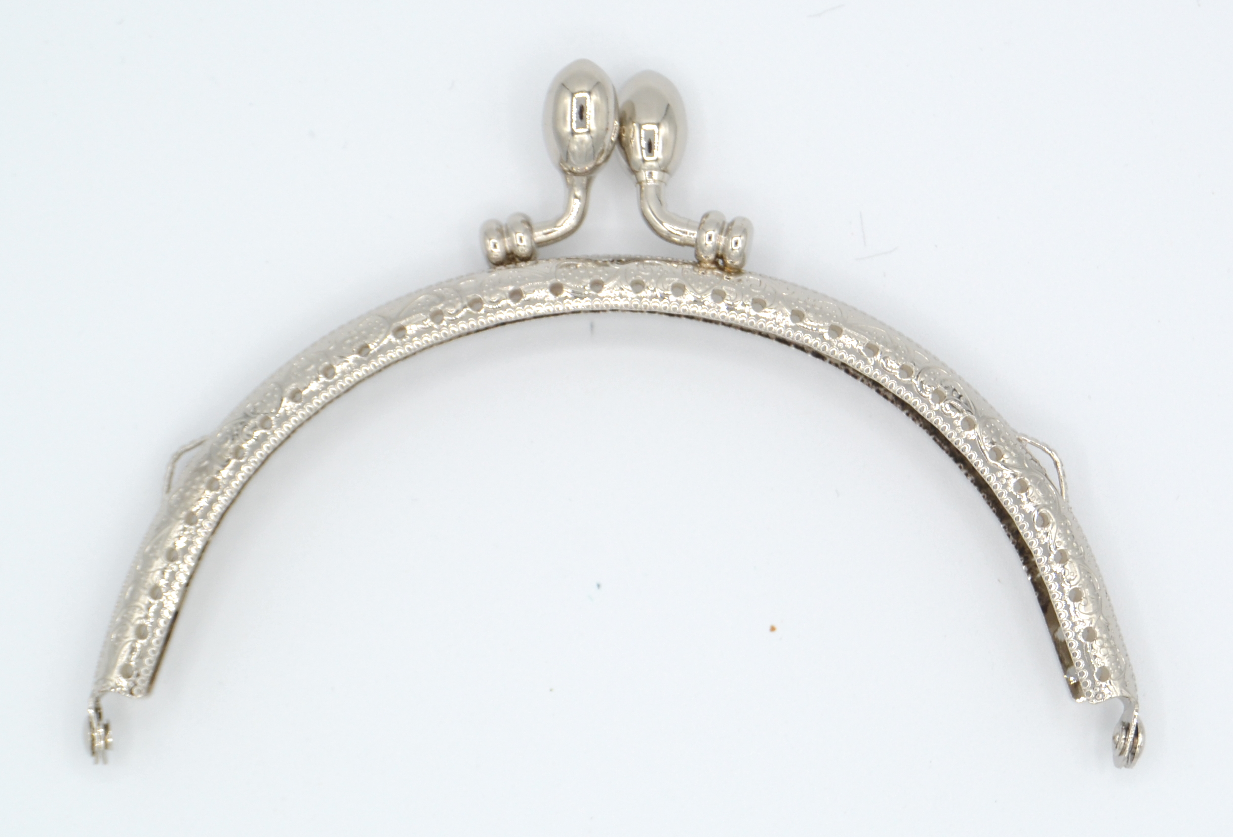 Pack of 5 - 5" Curved Type 14 Silver Purse Clasps