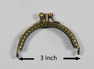 Pack of 4 - Curved Type 23 - Purse Clasp 3" - Antique Brass