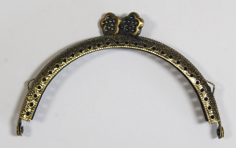 Pack of 1 - Curved Type 26 - Purse Clasp 4" - Antique Brass